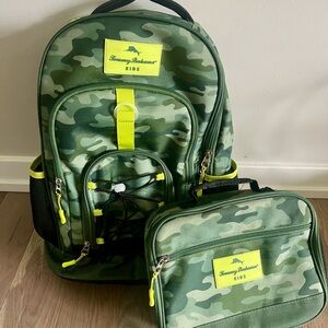 Tommy Bahama Kids Green Camo Backpack and Lunch Bag